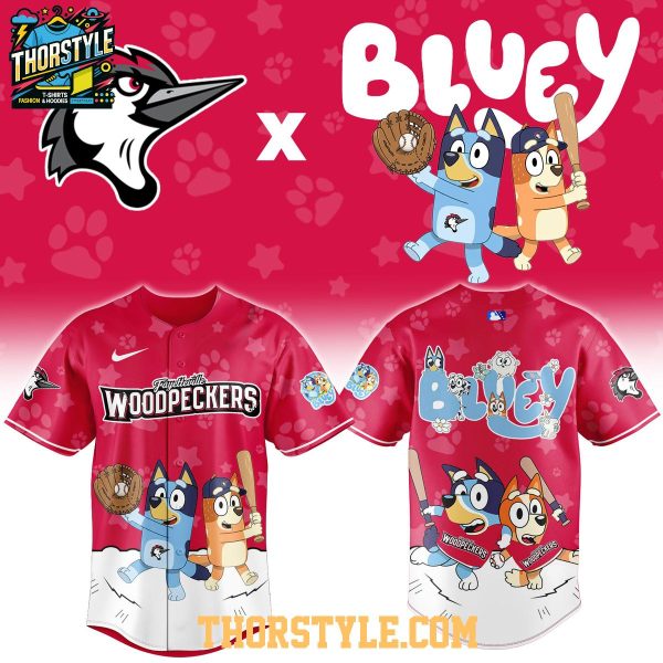Fayetteville Woodpeckers Bluey Night x MiLB Game 2026 Baseball Jersey