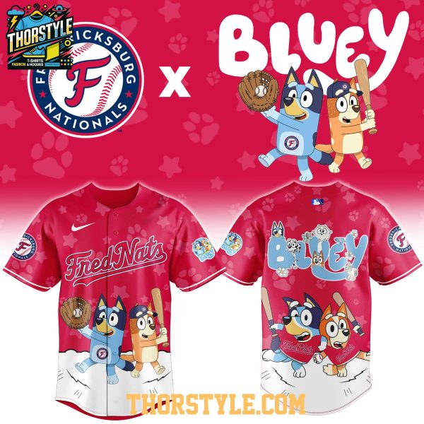 Fredericksburg Nationals Bluey Night x MiLB Game 2026 Baseball Jersey