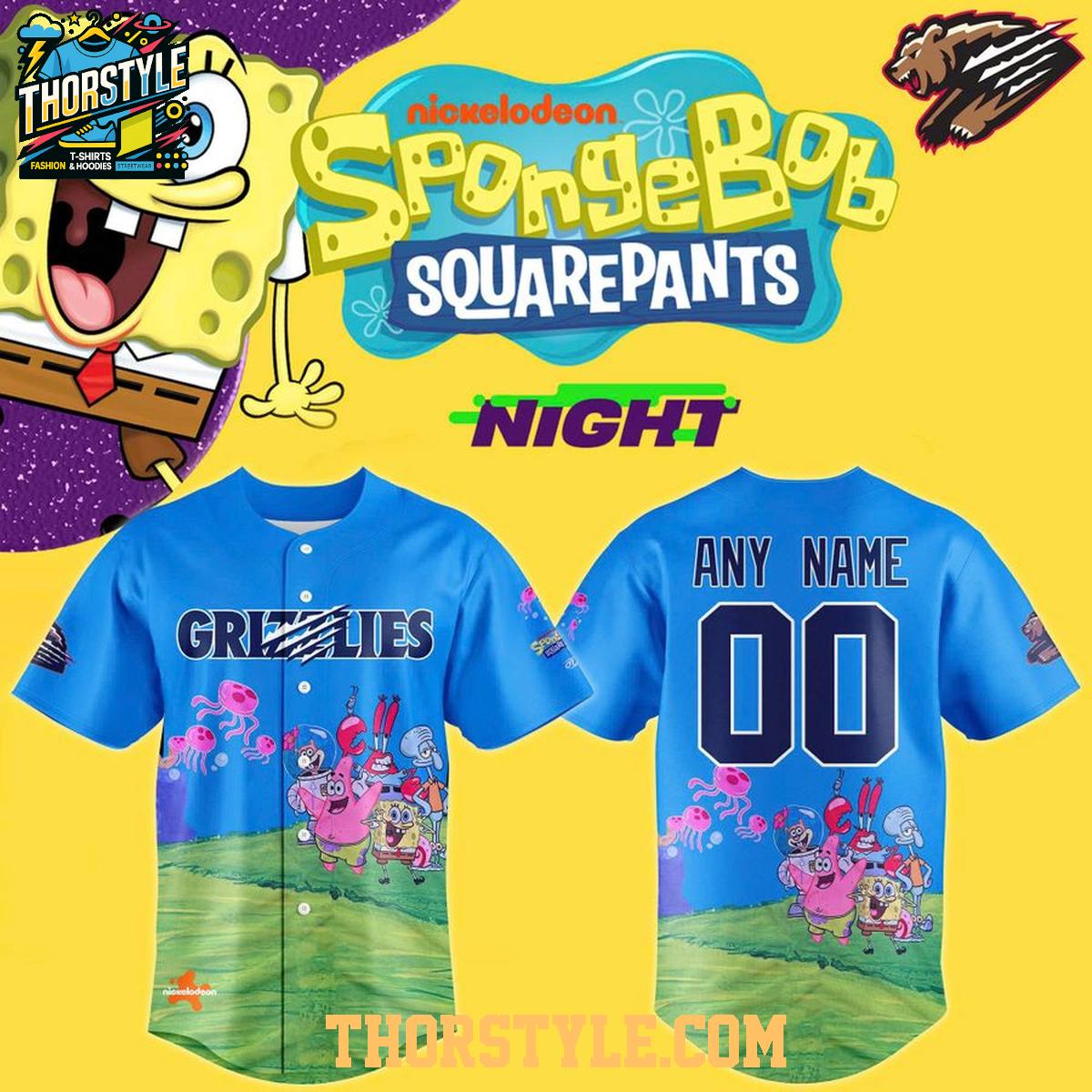 Fresno Grizzlies 2026 SpongeBob Night Personalized Baseball Jersey Fresno Grizzlies 2026 SpongeBob Night Personalized Baseball Jersey