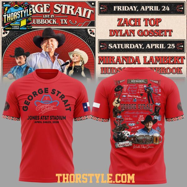 George Strait x Texas Tech Red Raiders One Last Ride 2026 Hoodie