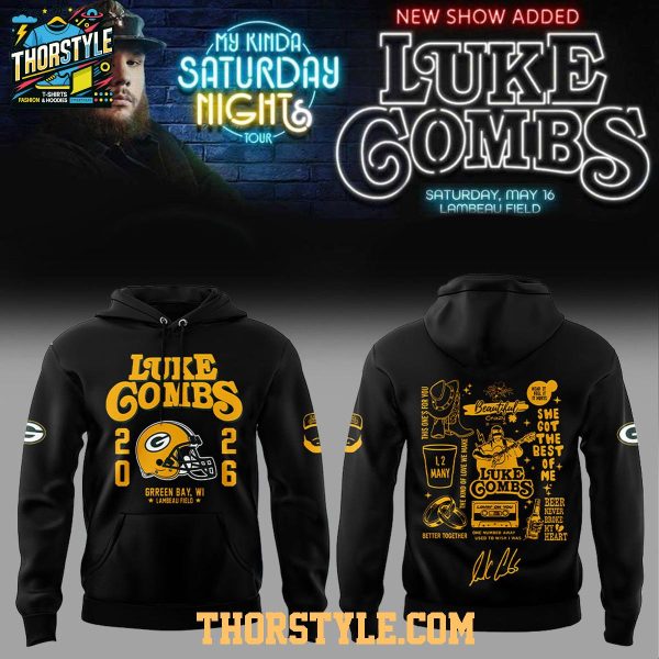 Green Bay Packers  Luke Combs My Kinda Saturday 2026 Hoodie T-Shirt