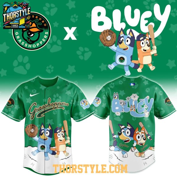 Greensboro Grasshoppers x Bluey Night Game 2026 Minor Baseball Jersey