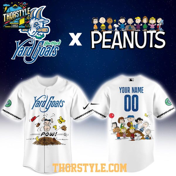 Hartford Yard Goats Peanuts Night 2026 Personalized Baseball Jersey