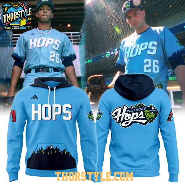 Hillsboro Hops x Hillsboro Sky Blue 2026 Day Hoodie T-Shirt