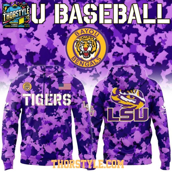 LSU Tigers x Military Appreciation 2026 Night Hoodie T-Shirt