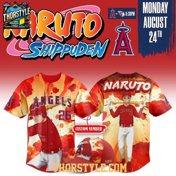 Los Angeles Angels 2026 Naruto Shippuden Go Red Baseball Jersey