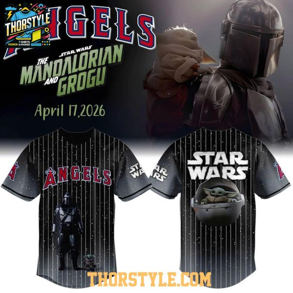 Los Angeles Angels 2026 Star Wars Night Striped Dark Baseball Jersey