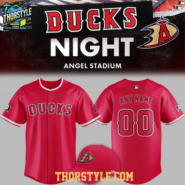 Los Angeles Angels Ducks Night 2026 Stadium Personalized Baseball Jersey