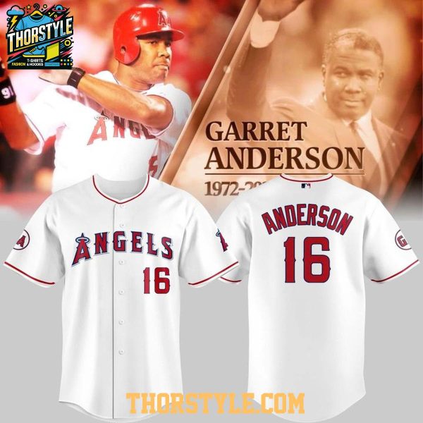 Los Angeles Angels Garret Anderson All White 2026 Baseball Jersey