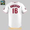 Los Angeles Angels Garret Anderson All White 2026 Baseball Jersey