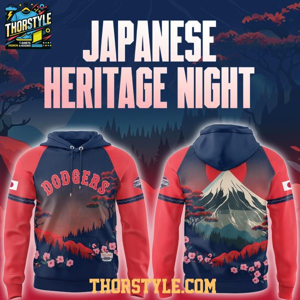 Los Angeles Dodgers Japanese Heritage Night 2026 Sakura Hoodie T-Shirt