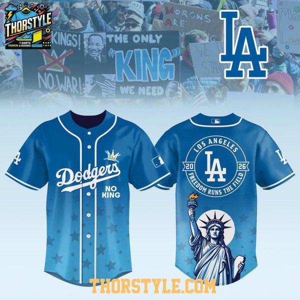 Los Angeles Dodgers x No Kings No War 2026 Gameday Baseball Jersey