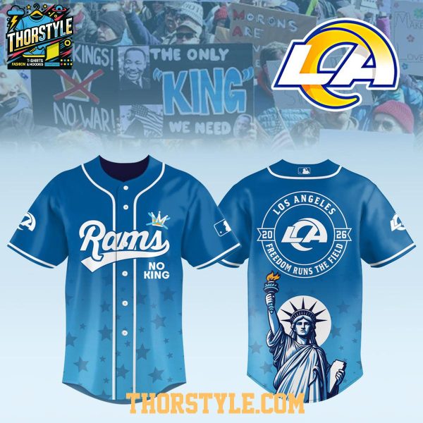 Los Angeles Rams x No Kings No War 2026 Gameday Baseball Jersey