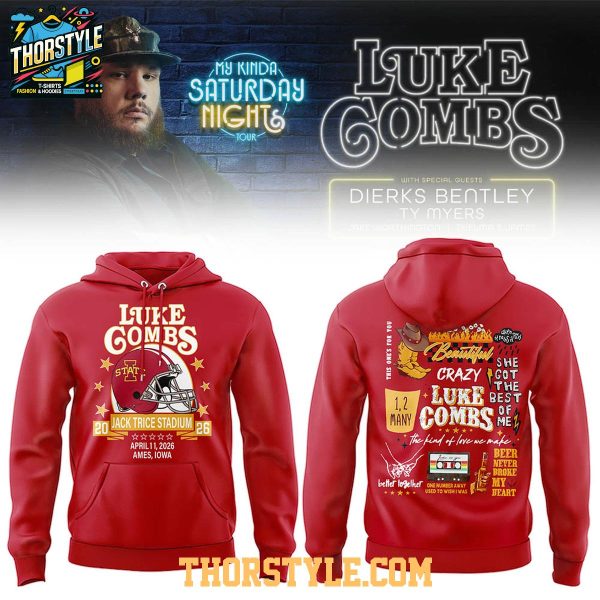 Luke Combs x Iowa State Cyclones My Kinda Saturday Night Tour 2026 Hoodie Shirts