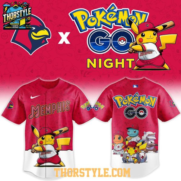 Memphis Redbirds Pokemon Go Night 2026 Memories Baseball Jersey