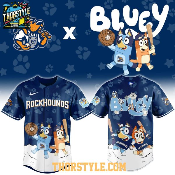 Midland RockHounds Naturals Bluey Night 2026 Game Baseball Jersey