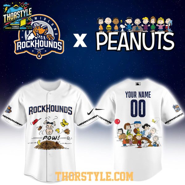 Midland RockHounds Peanuts Night 2026 Personalized Baseball Jersey