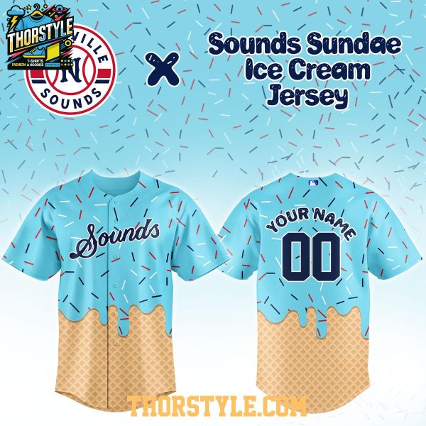 Nashville Sounds Sundae Ice Cream Night 2026 Personalized Baseball Jersey