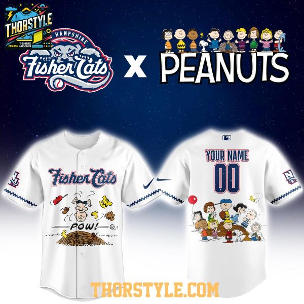 New Hampshire Fisher Cats Peanuts Night 2026 Personalized Baseball Jersey