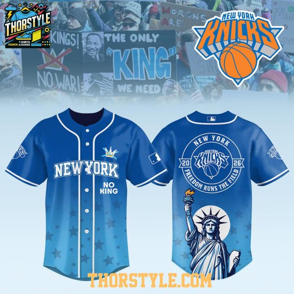 New York Knicks x No Kings No War 2026 Gameday Baseball Jersey