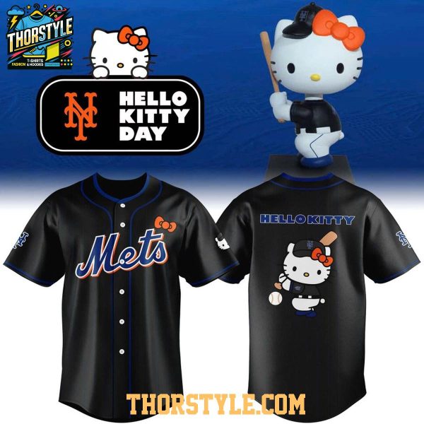 New York Mets x Hello Kitty 2026 Night Classic All Black Baseball Jersey