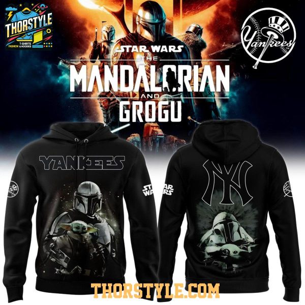 New York Yankees Star Wars 2026 The Mandalorian Grogu Night Hoodie Shirts