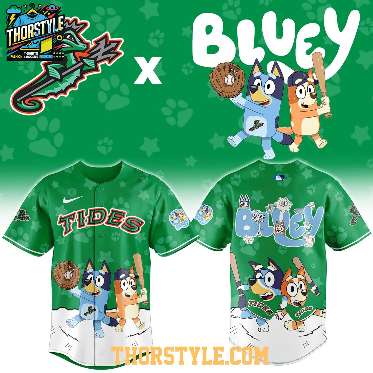 Norfolk Tides Bluey Night 2026 Game Of Minor Baseball Jersey