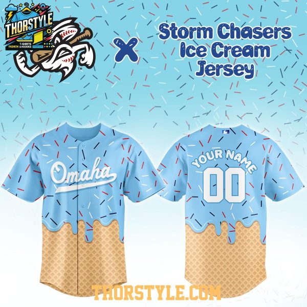 Omaha Storm Chasers Ice Cream Night 2026 Personalized Baseball Jersey