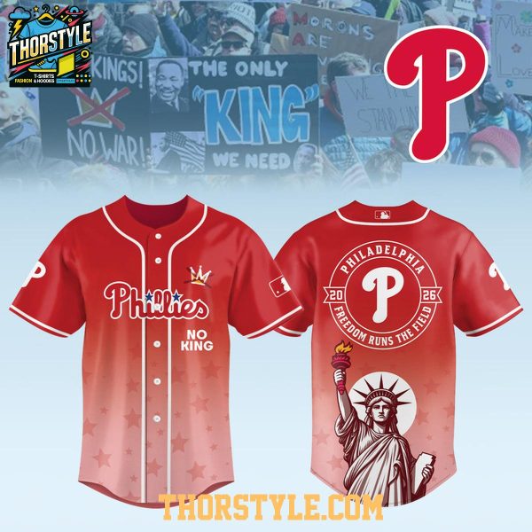 Philadelphia Phillies x No Kings No War 2026 Gameday Baseball Jersey
