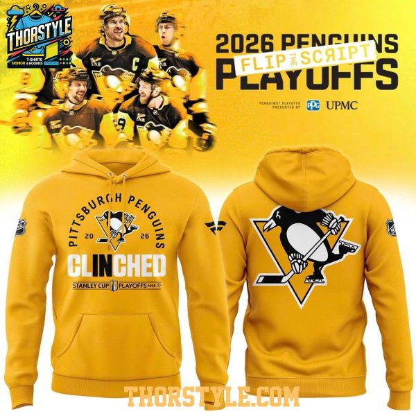 Pittsburgh Penguins x Clinched Playoffs Tourament 2026 Hoodie T-Shirt
