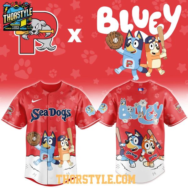 Portland Sea Dogs Bluey Night 2026 Minor Game Baseball Jersey
