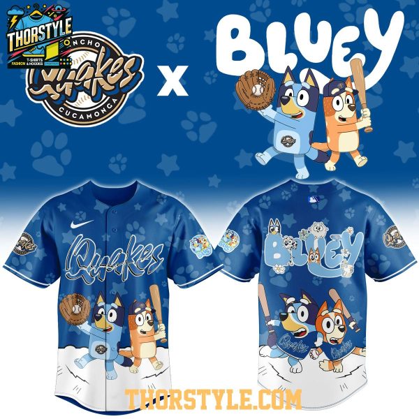 Rancho Cucamonga Quakes Bluey Night x MiLB Game 2026 Baseball Jersey
