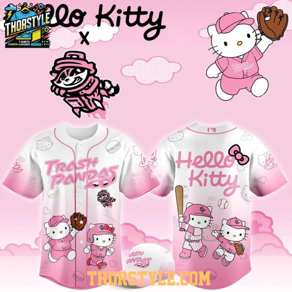 Rocket City Trash Pandas x Hello Kitty 2026 Night Pink Baseball Jersey