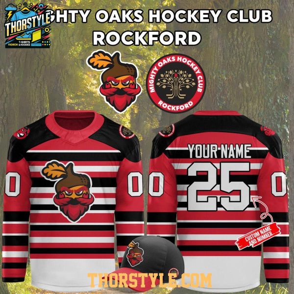 Rockford IceHogs Rockford Mighty Oaks 2026 Personalized Hockey Jersey
