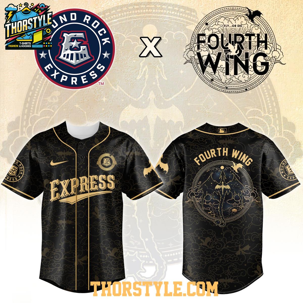 Round Rock Express x Fourth Wing Night Minor League 2026 Baseball Jersey Round Rock Express x Fourth Wing Night Minor League 2026 Baseball Jersey
