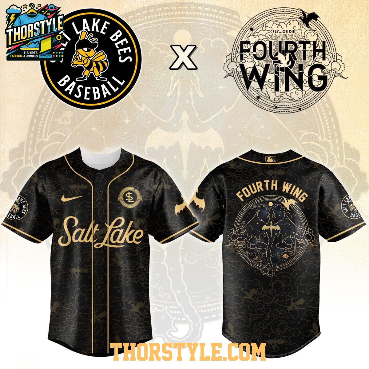 Salt Lake Bees x Fourth Wing Night Minor League 2026 Baseball Jersey Salt Lake Bees x Fourth Wing Night Minor League 2026 Baseball Jersey