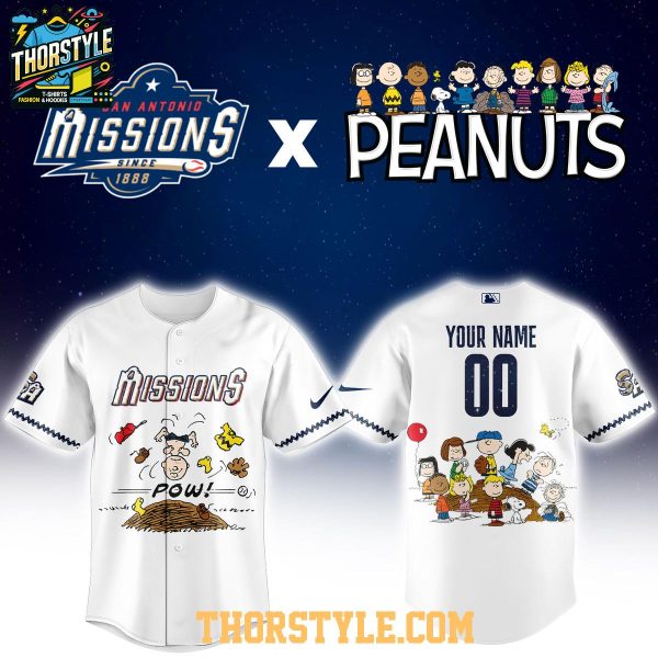 San Antonio Missions Peanuts Night 2026 MiLB Personalized Baseball Jersey