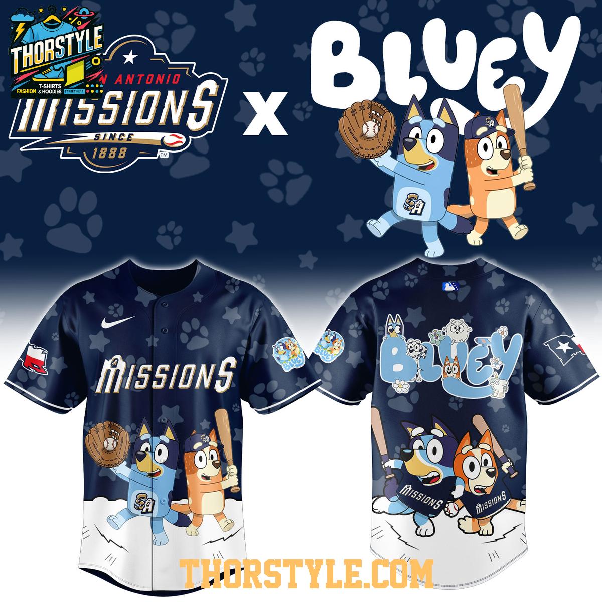 San Antonio Missions x Bluey Night 2026 Minor League Baseball Jersey San Antonio Missions x Bluey Night 2026 Minor League Baseball Jersey