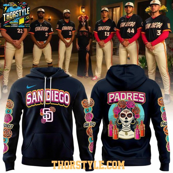 San Diego Padres 2026 Dia de los Muertos Night City Connect Hoodie Shirts
