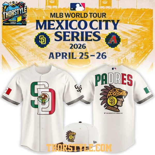 San Diego Padres MLB Mexico City Series 2026 Baseball Jersey