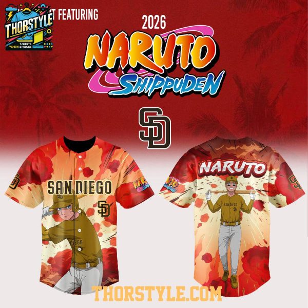 San Diego Padres Naruto Night 2026 Anime Baseball Game Jersey