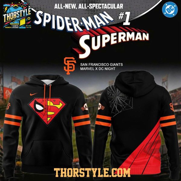 San Francisco Giants 2026 Spiderman x Superman Night Hoodie T-Shirt