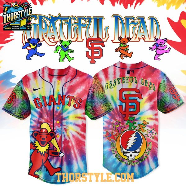San Francisco Giants Grateful Dead 2026 Tie Dye Art Baseball Jersey