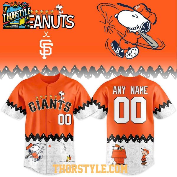 San Francisco Giants Peanuts Orange Night 2026 Personalized Baseball Jersey
