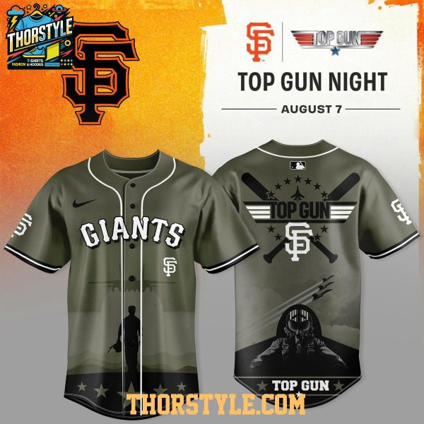 San Francisco Giants Top Gun Night 2026 Maverick USN Baseball Jersey
