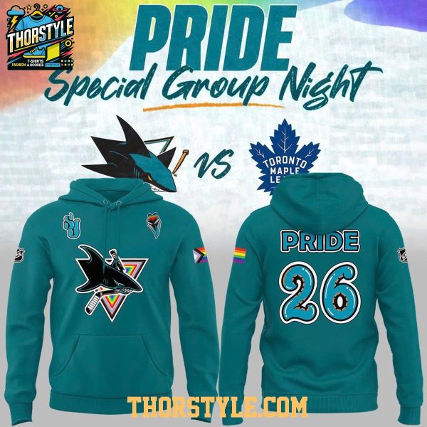 San Jose Sharks Pride Group Night 2026 Hoodie T-Shirt