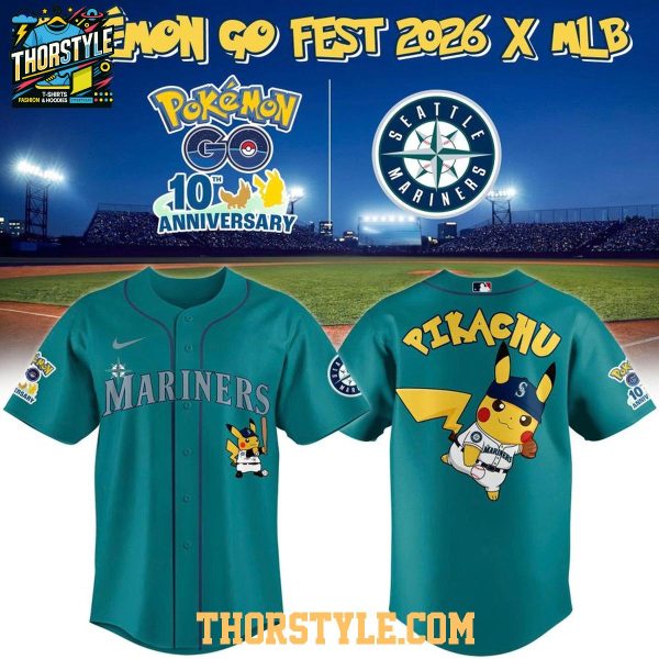 Seattle Mariners Pokemon Go Fest 2026 Tour Baseball Jersey