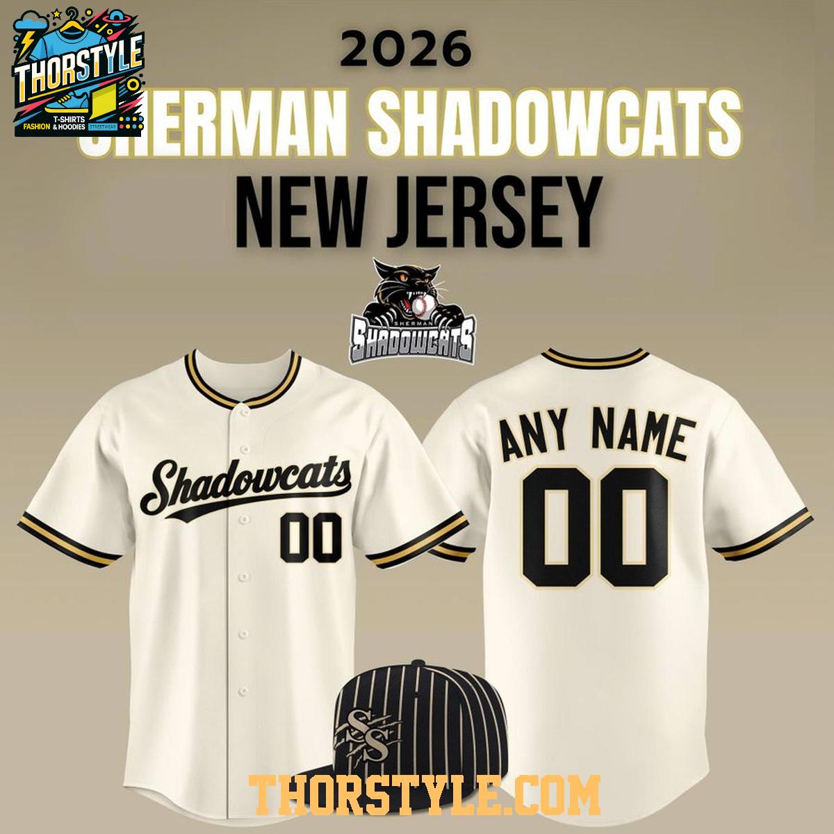 Sherman Shadowcats 2026 New Specialty Personalized Baseball Jersey Sherman Shadowcats 2026 New Specialty Personalized Baseball Jersey