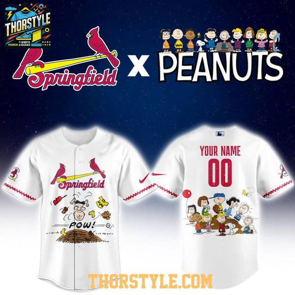 Springfield Cardinals Peanuts Night 2026 MiLB Personalized Baseball Jersey
