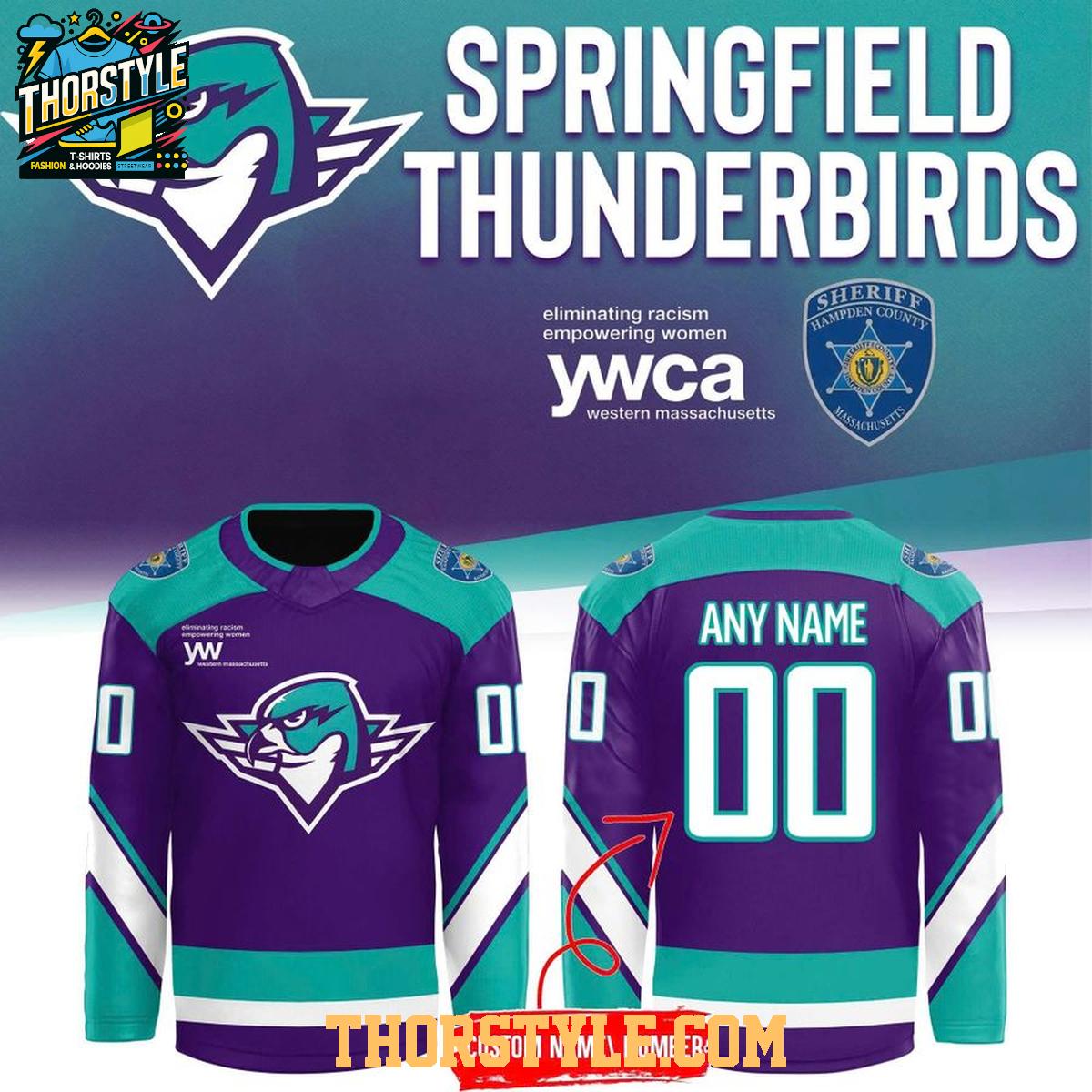 Springfield Thunderbirds Purple Warm Up Night 2026 Hockey Jersey Springfield Thunderbirds Purple Warm Up Night 2026 Hockey Jersey